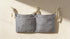 JUSTAUS Bedside hanging bag for storing baby milk bottles and blankets - Baby diaper folding bed organizer bag - Gray