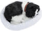 BESTOYARD 12-Inch Realistic Sleeping Dog Toy - Plush Breathing Dog Stuffed Animal with Sound, German Shepherd