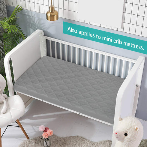 2 Pack Pack Pack 39" 27" Biloban and Play Mattress Protector Sheets Fitted Waterproof Playard Mattress Pad, Compatible