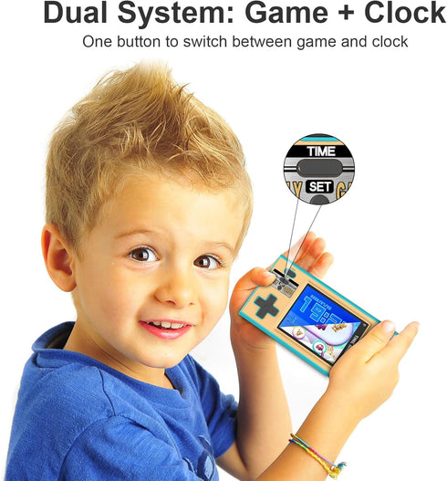 Kids Handheld Game with 200 Video Games, 16 Bit Travel Toys, 3 Inch Screen Electronic Learning Game System for Boys and