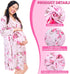 5 Mommy Mepase Pcs and Me Hospital Matching Outfits Maternity Robe Swaddle Blanket Baby Girl Boys Headband Hat for Mom
