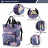 SUABO Backpack Baby Diaper Bag Purple Gold Starry Sky Large Bag Waterproof Travel Diaper Bags for Moms and Dads