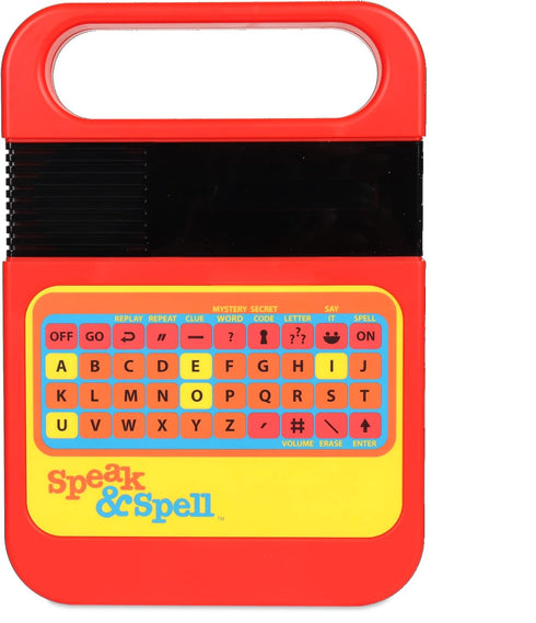 Speak & Spell Electronic Game - 80s Retro Handheld Arcade, Educational Learning Toy, Spelling Games for Ages 7+
