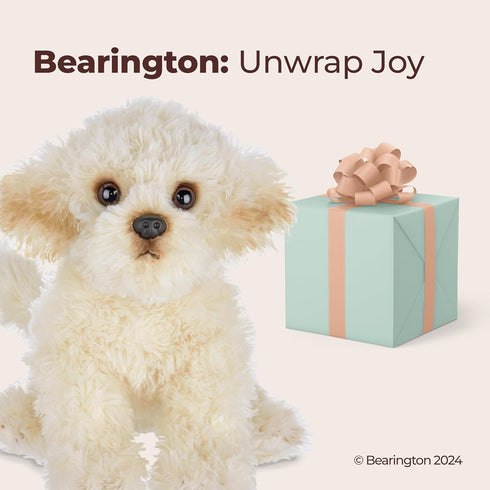 Bearington White Dog Stuffed Animal 13 in - Plush Puppy Stuffed Animals for Kids, Maltipoo Labradoodle Plushies