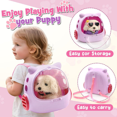Cleboen 17pcs 3-6, Playset, 3 4 5 6 Robot Dog Toys for Girls Kids Boys Realistic Interactive Robot Puppy Dog Plush Toys