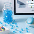 24 30 Baby Shower Pacifiers Necklace for Boy, Mini Acrylic Pacifiers Charm Party Favors Decorations (Blue)
