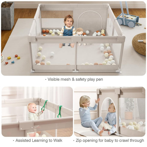 (47 47 inch Baby Playpen,Playpen for Babies and Toddlers, Play Pen for Kids, Play Pen for Babies and Toddlers * playpen