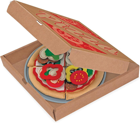 Set 42 Set 2+ Melissa & Doug Felt Food Mix And Match Pizza Play Food - Pieces Felt Pizza Play For Kids Kitchen, Pretend