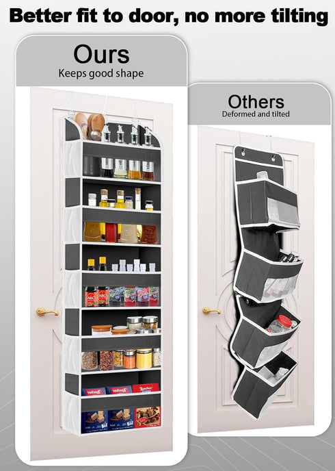 1 Pack Over The Door Storage Organizer with 5 Pockets 10 Mesh Pockets, 44 lbs Weight Capacity Door Hanging Organizers and Storage for Bedroom,Bathroom,Nursery,Kidroom,Babyroom by TAHAVICE