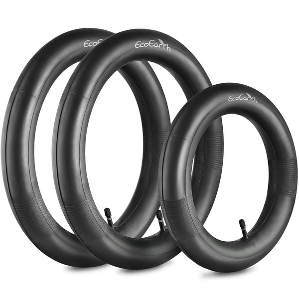 EcoEarth Inner Tube Tire Replacements, Two 16” x 1.75/2.125 & One 12.5” x 1.75/2.25 for Jogging Stroller, Compatible
