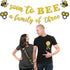 Bumble Bee Baby Shower Decoration Set, Soon to Bee A Family of Three Banner, Gender Reveal Party Supplies