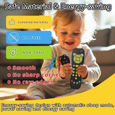 KALUYA Set, 6+ Baby Toy Car Keys Baby Remote Control Toy Toddlers Pretend Toy Key and TV Remote with Sounds Lights