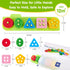 1-3 1 1 hahaland Silicone Sorting & Stacking Toys Toddlers - Montessori Sensory Toys for Year Old, Textured Soft Blocks