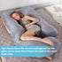 BATTOP Pregnancy Pillow for Sleeping,Full Body Maternity Pillow with Removable Washable Cover,Support