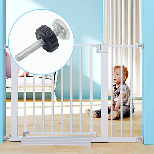 2 Set M10 Baby Gate Adapter with Wall Protector, 10mm Baby Tension Gate Extender, Replacement Bolt Part
