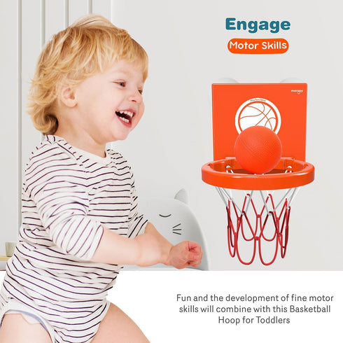 Bath Toys - Bathtub Basketball Hoop for Kids, Mold Free with 3 Strong Suction Cups and 4 Soft Balls - Fun Bath Toys