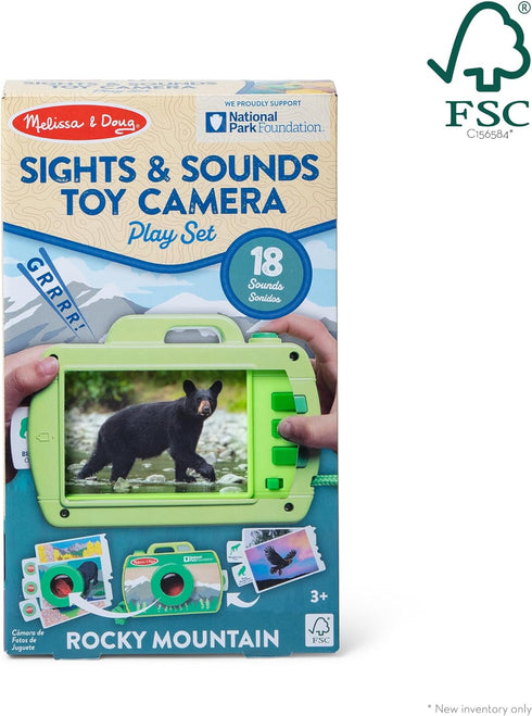 Melissa & Doug Rocky Mountain National Park Sights and Sounds Wooden Toy Camera Play Set - FSC Certified