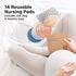 14 5") Organic Nursing Pads - Washable Breast Pads for Breastfeeding, Wash Bag, Viscose Derived from Bamboo Reusable