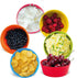 Plastic Toddler Bowls Set of 6 Kids Bowls 10 Oz - Microwave Dishwasher Safe BPA Free Brightly Colored Snack Bowls