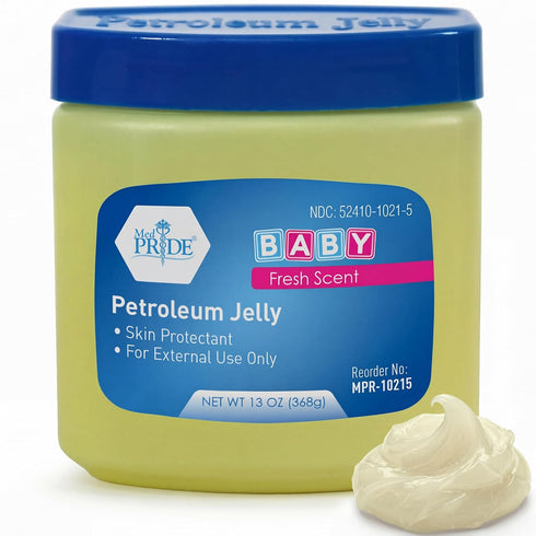 MED PRIDE Petroleum Jelly with Fresh Baby Scent, Baby Blue, 13 oz