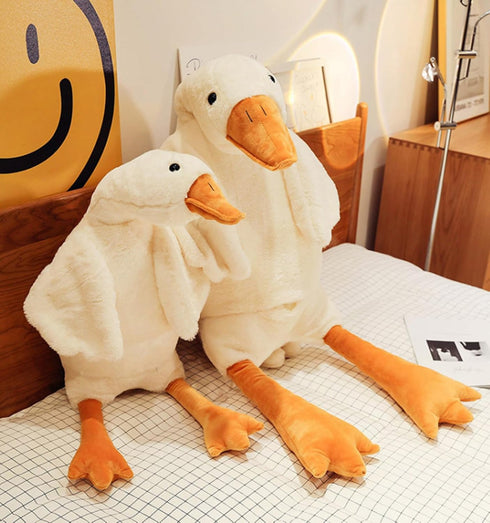 Goose Stuffed Animal Plush Pillow, Big Duck Plushies Doll, Cute Toy Goose Plush Xmas Gifts 20'' (White Goose)