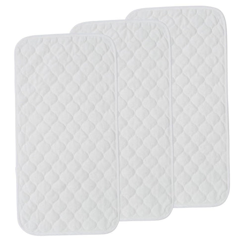 Ginwrek 3Pcs 27x14'' Changing Mat Diaper Changing Pad Waterproof Mat Washable Reusable Cotton Travel Pad for Baby