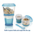 OVOY Cereal On the Go Cups Breakfast Drink Cups Portable Yogurt and Cereal To-Go Container Cup (Blue)