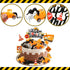 21PCS Set Construction Cake Toppers Truck Cake Decoration Excavator Tractor Tower Crane Cupcake Topper Traffic and Road