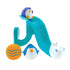 Nuby Penguin Slide Bath Toy Play Set with 4 Bath Squirters - Baby Bath Toys for Boys and Girls 12+ Months