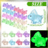 Liliful Mini Dinosaur Figures, 48 Pcs Luminous Tiny Dinosaurs for Mini Garden, Aquarium, Outdoor Party Favors
