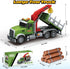 3 4 5 6 7 8 15" 6 Bstoyder Kids Toys for Years Old Boys, Farm Logging Truck Toy with Loading Crane and Trunks, Lights