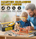 Set 3 3-5 Lehoo Castle Kids Tool with Electric Toy Drill and Tool Box, Construction Toys for Year Old Boys Birthday