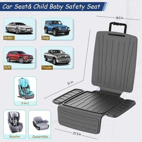 '-1 insefocc Car Seat Protector for Child Car SeatTPE Waterproof & Anti-Slip No Imprints,carseat Protector car seat