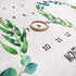 Baby Monthly Milestone Blanket for Twins, Unisex Neutral Personalized Shower Gift, 51"x40" Leaf Nursery Decor