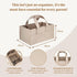 Jac and Jil Premium Vegan Leather Baby Diaper Caddy Organizer Portable Storage Basket for Newborn Essentials, Changing