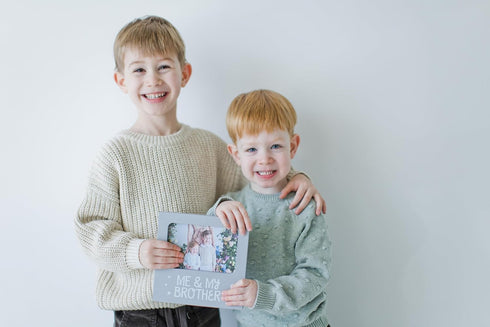 Tiny Ideas Me and My Brother Picture Frame, Christmas Photo Picture Frame, Sibling Keepsake, Ideal Big Brother Gift
