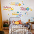 Set DEKOSH Baby Nursery Decor with Twinkle Twinkle Little Star Rhyme Wall Decal Peel and Stick Kids Wall Stickers