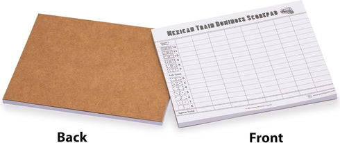 50 Yellow Mountain Imports Mexican Train Dominoes Scorepad - Sheets