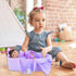 18INDC 11 16-18 Inch Pcs Baby Doll Clothes with Purple Floral Design Baby Doll Bassinet & Accessories for Baby Doll