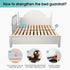Baby Bed Rail Guard for Toddlers - 47" Swing Down Bedside Rails for Twin, Full, Queen Bunk Size Beds
