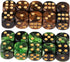 Yiotfandoll 20PCS Polyhedral D6 Dice 16mm Acrylic 6 Sided Dice Game Dice for