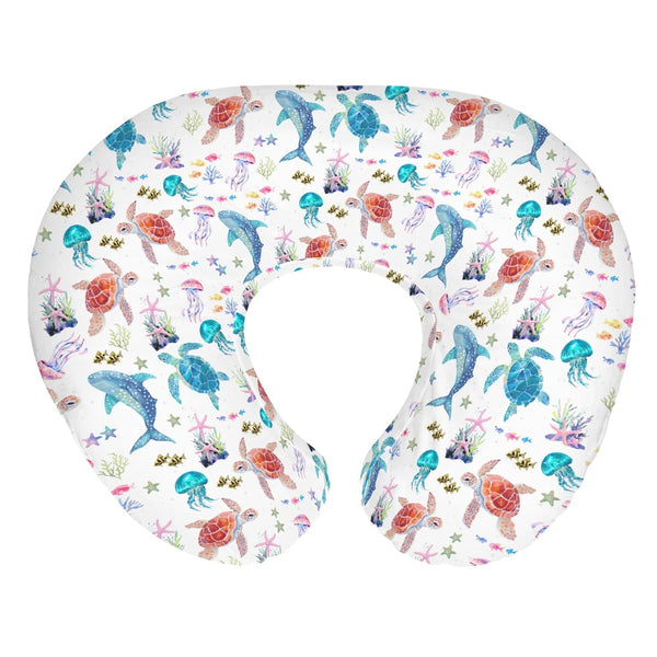 Fantasy Sea Animals Baby Nursing Pillow Covers for Boy Girl Turtle Whale