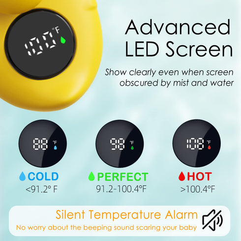 Baby Bath Tub Thermometer for Newborn, Safety Floating Bathing Tub Toy, Water Temperature Thermometer for Kids