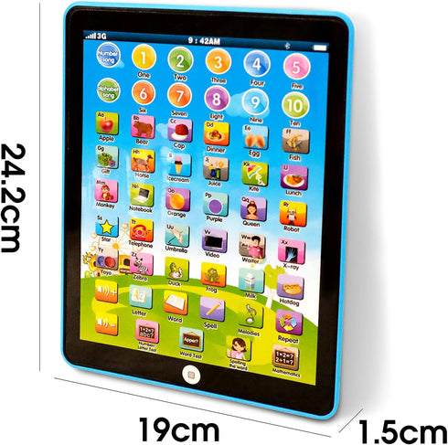 Kids Tablet Learning Pad, with 6 Games to Learn Music/Words/Letters, Education Tablet for Boys & Girls 3 Years Up