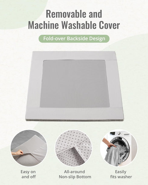 1.3" 50x50 Blissful Diary Thick Baby Play Mat, Playpen Mat with Removable & Washable Cover, Ultra Soft Crawling Rug