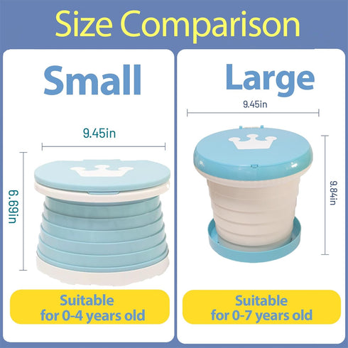 SunnySmile Travel Potty for Toddler, Portable and Foldable Toilet, Apply to Seat Emergency Toilet for Car, Camping