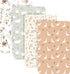 4 Pack Set 52'' 28" Peryiter Crib Sheets for Baby Brown Silly Goose Soft Baby Bed Sheet x Nursery Crib Sheets