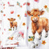Set Set Sets Mixweer Highland Cow Crib Bedding for Boys Girls Colorful Flower Baby Crib Bedding Mini Cattle Comforter