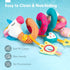 hahaland Car Seat Toys for Babies 0-6 Months Girl - Rattle, Mirror, Crinkle, Squeaky Stroller Toys for Development