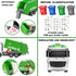 2.4Ghz Remote Control Garbage Truck Toys, 1/24 RC Garbage Truck with 4 Trash Cans, 6 Channel Waste Management, 100pcs